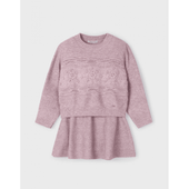 Mayoral Girls Pink Knit Skirt Set